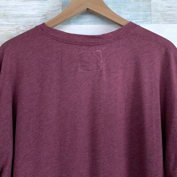 Oublier Axis Longline Tee Purple Asymmetric Raw Hem TShirt Mens Big & Tall 1X XL - Picture 6 of 9
